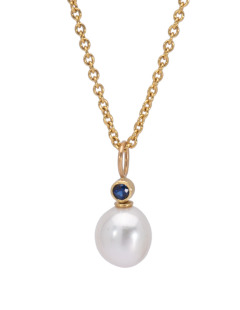 Pearl and Sapphire Pendant
