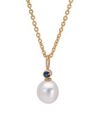 Pearl and Sapphire Pendant Main View