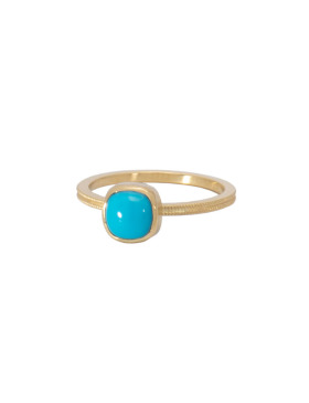 Cushion Cut Turquoise Be Mine Ring