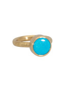 Round Blue Gem Turquoise Ring Main View