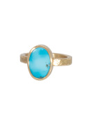 Blue Gem Oval Ring Main View