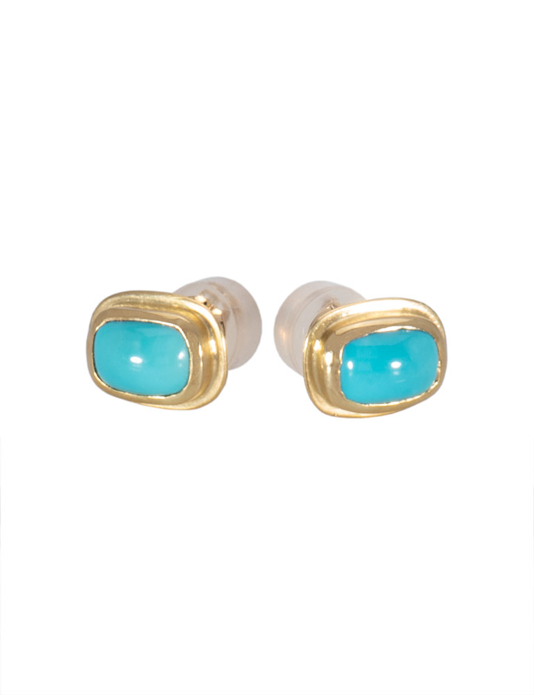 Blue Dyer Turquoise Studs
