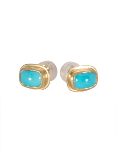 Blue Dyer Turquoise Studs
