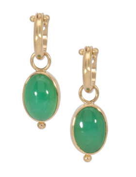 Simple Chrysoprase Oval Drops