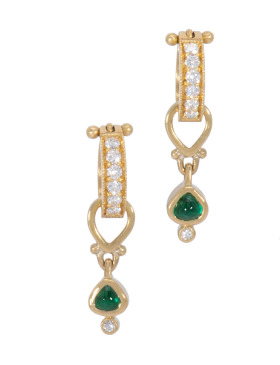 Emerald Cabochon Anjou Drops