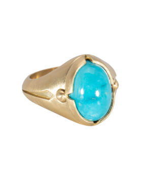 Candelario Turquoise Signet Ring