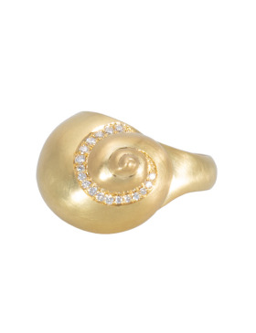 Diamond Turban Shell Ring