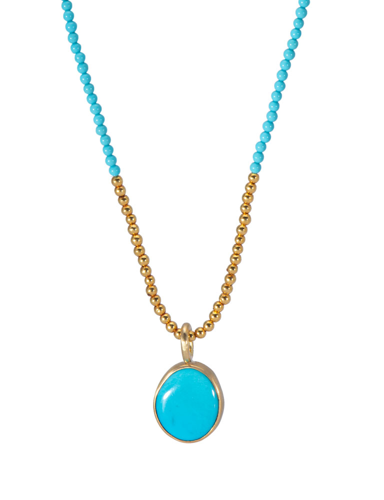 small turquoise bead necklace