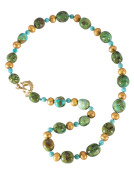Sonoran Gold and Kingman Turquoise Necklace Main View