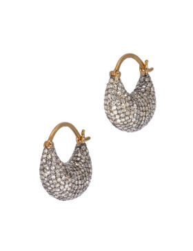 Puffy Diamond Pave Earrings