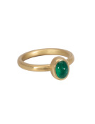 Oval Emerald Cabochon Be Mine Ring Main View