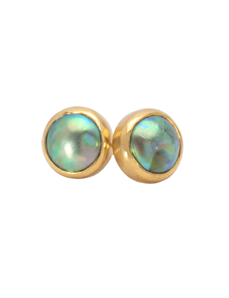 New Zealand Abalone Pearl Earrings
