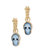 Carved Agate Skull Drops Main View