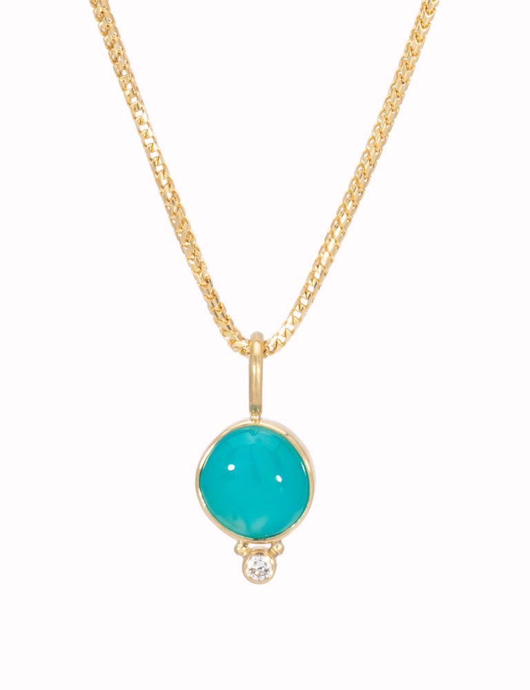 Chrysoprase Lozenge Pendant