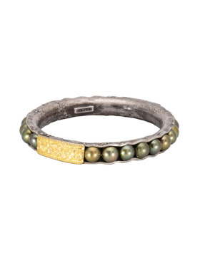 Green Pearl Anticlastic Bracelet