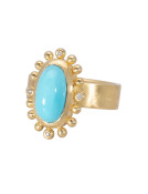 Blue Gem Turquoise Cloud Ring Main View