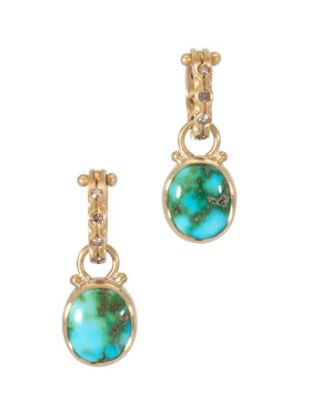 Beaded Sonoran Turquoise Ovals