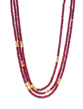 Three Strand Spinel Necklace