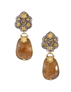 Golden Sapphire Lanterna Earrings