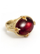 Red Rubellite Moorish Tapestry Ring Main View