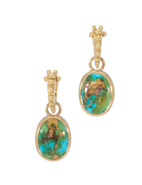 Oval Sonoran Gold Turquoise Drops