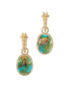 Oval Sonoran Gold Turquoise Drops Main View