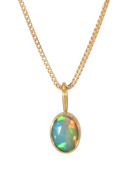 Oval Ethiopian Opal Pendant Main View