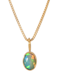 Oval Ethiopian Opal Pendant