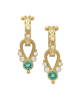 Emerald and Diamond Riviera Drops