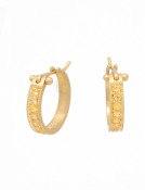 Large Yellow Sapphire Pave Hoops Main View