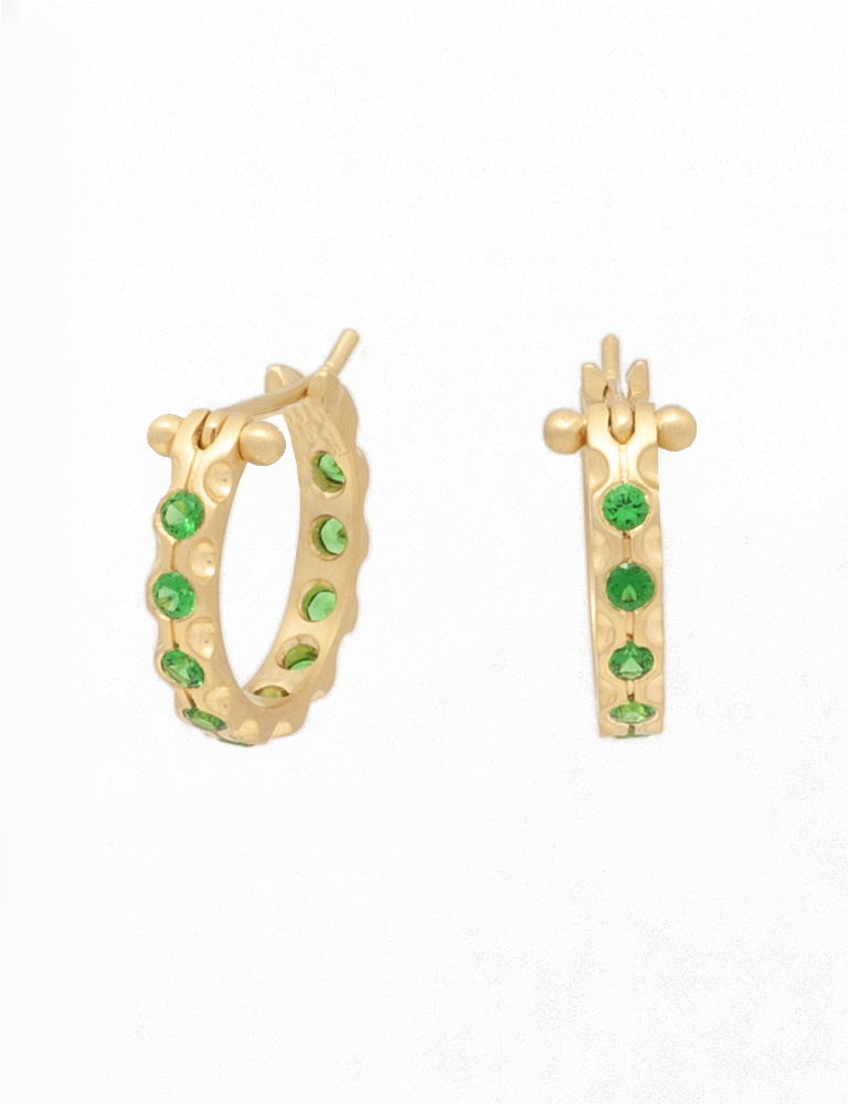 Large Tsavorite Cypress Hoops