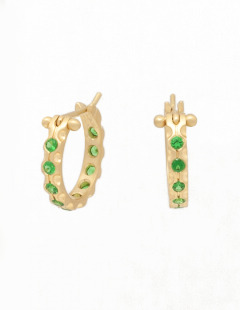 Large Tsavorite Cypress Hoops