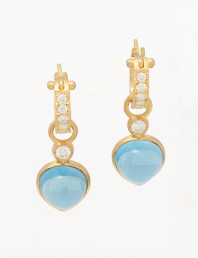 London Blue Topaz and Diamond Drops