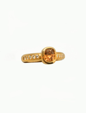 Cognac Diamond Be Mine Ring