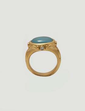 Aquamarine Vine Ring