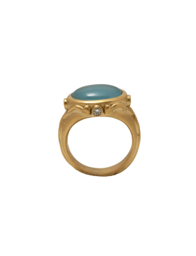 Aquamarine Vine Ring