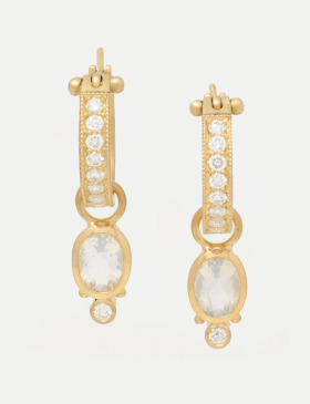 Moonstone and Diamond Moondrops