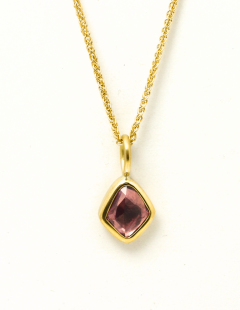 Rose Cut Pink Sapphire Pendant