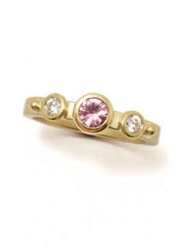 Dusty Pink Sapphire Queen of Cups Ring