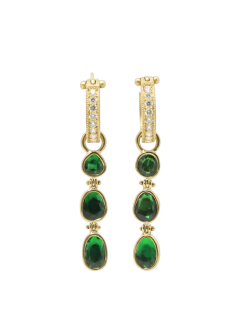 Tsavorite Three Tiered Drops