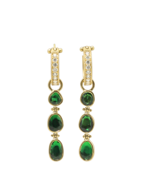 Tsavorite Three Tiered Drops