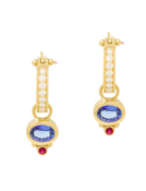 Tanzanite and Red Tourmaline Drops Main View