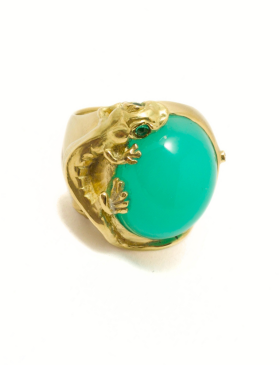 Sally Salamander with Chrysoprase