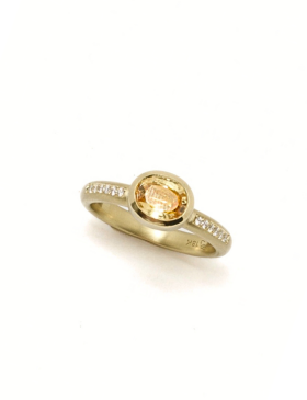 Oval Yellow Sapphire Be Mine Ring