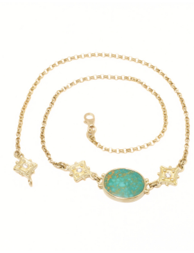 Blue Gem Turquoise Kite Necklace