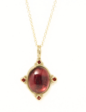 Rubelite Star Pendant