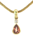 Imperial Topaz and Diamond Pendant Main View
