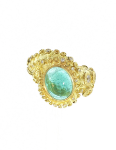 Aquamarine Octopus Ring