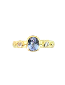 Cushion Cut Sapphire Queen of Cups Ring Main View