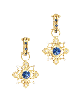 Blue Sapphire and Diamond Aphrodite Drops